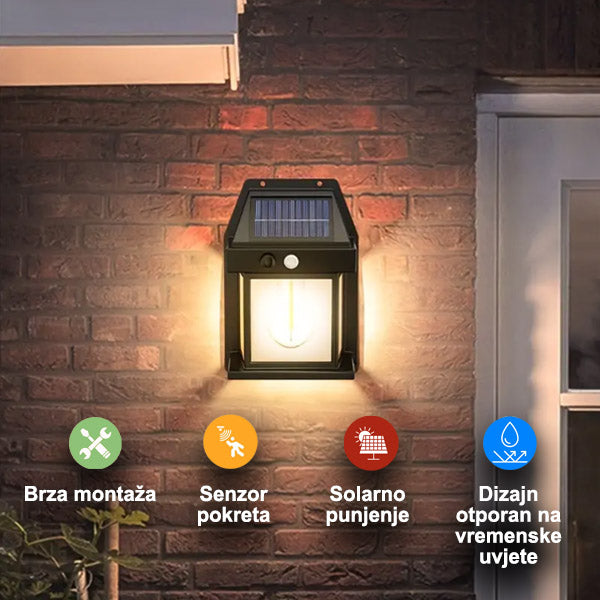 Vanjsko solarno svjetlo sa senzorom pokreta | FLUXLAMP