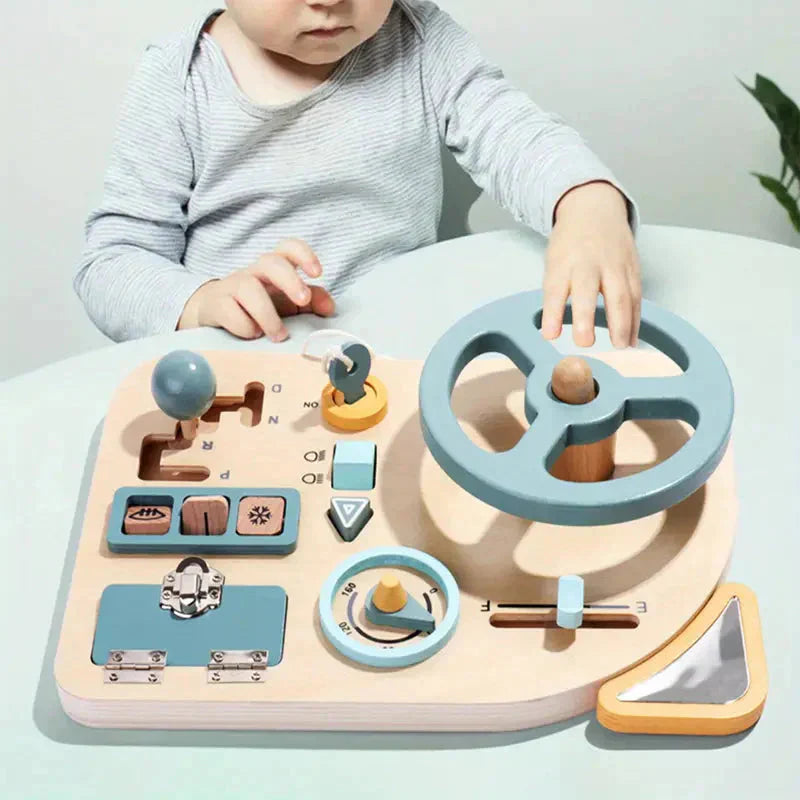 Drvena Upravljačka Tabla za Djecu – Volan Igračka za Male Vozače